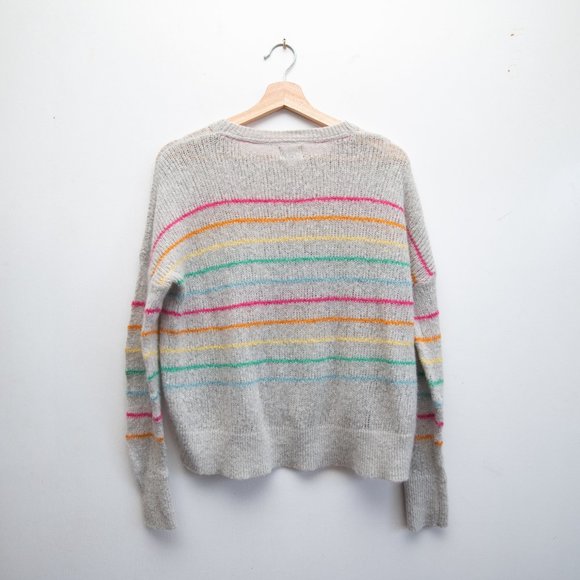 Sundry Rainbow Crewneck Pullover Sweater - Picture 6 of 6